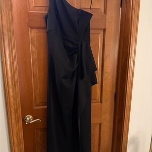 Xscape Black Asymmetrical Prom Dress